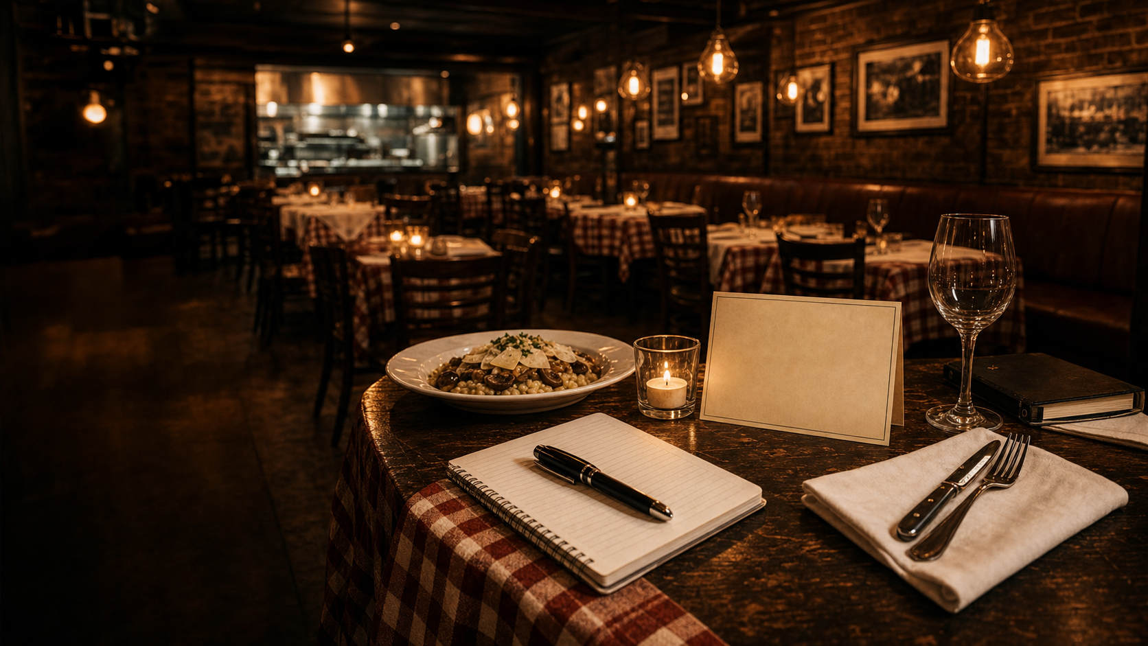 An abandoned restaurant dining room for Café Rescue.