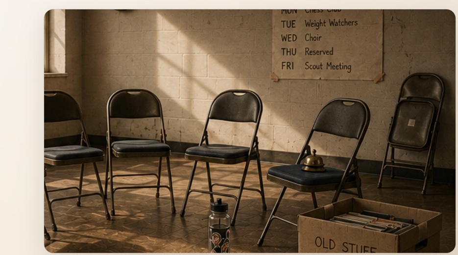 An empty audition room with chairs for Callback.